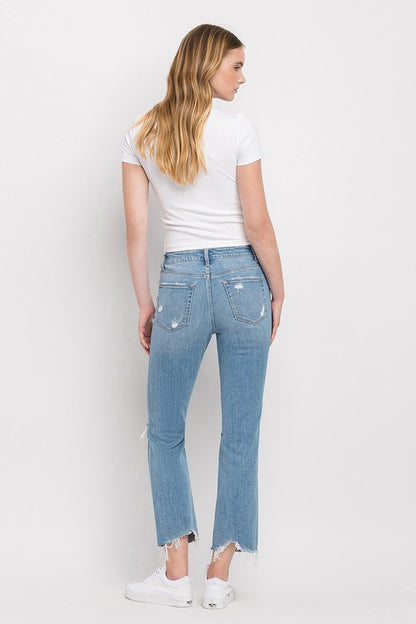 Flying Monkey High Rise Cropped Straight Jeans