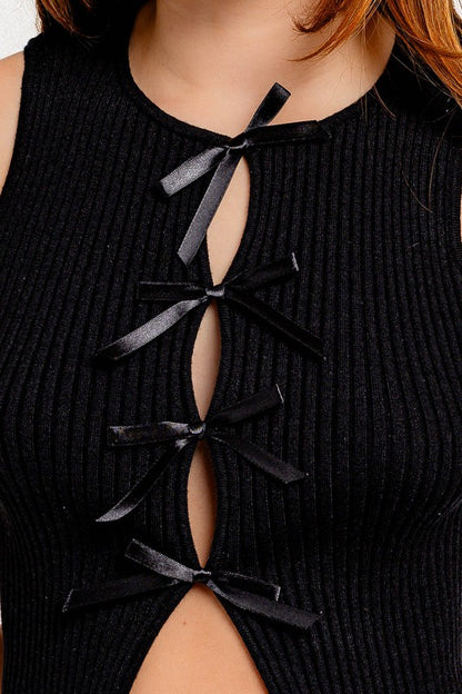 Lydia Coquette Bow Sweater Tank