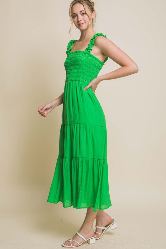 Rachel Smocked Bodice Maxi Dress