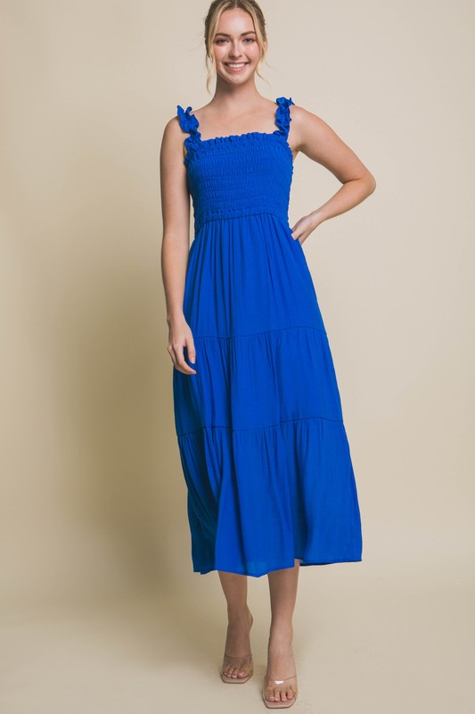 Rachel Smocked Bodice Maxi Dress