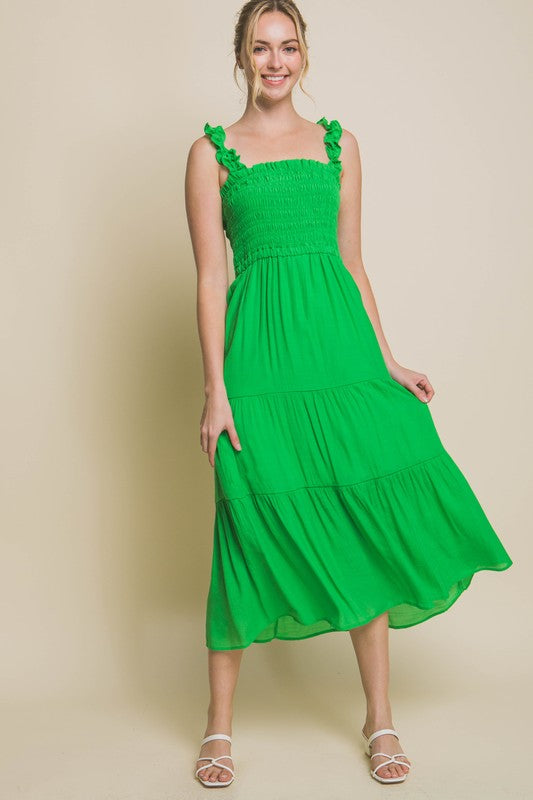 Rachel Smocked Bodice Maxi Dress