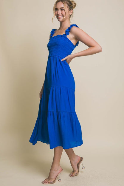 Rachel Smocked Bodice Maxi Dress