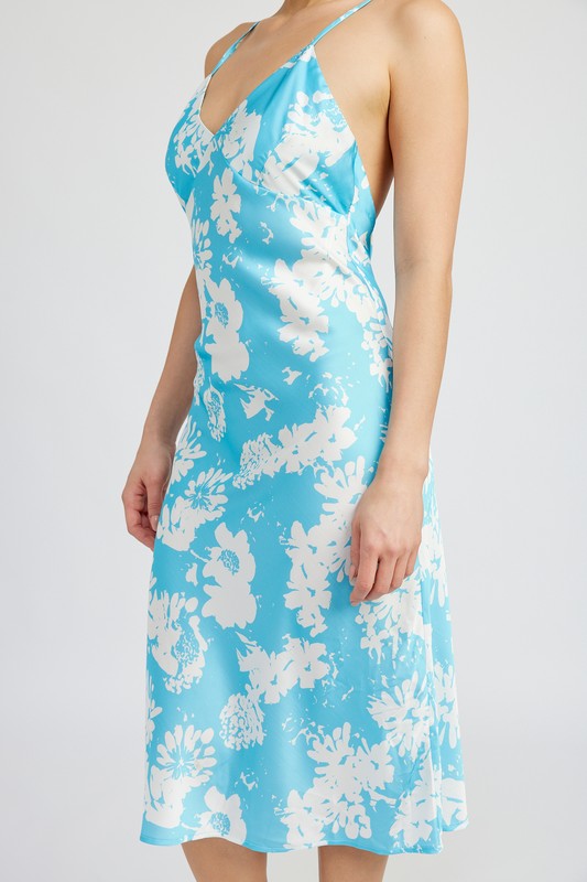 Maria Open Back Floral Dress