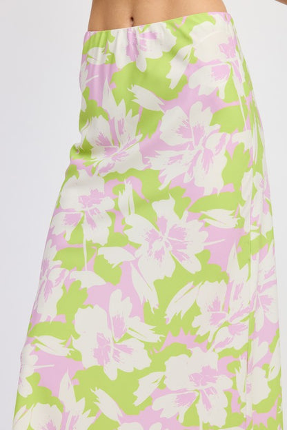 Lucia Floral Bias Maxi Skirt