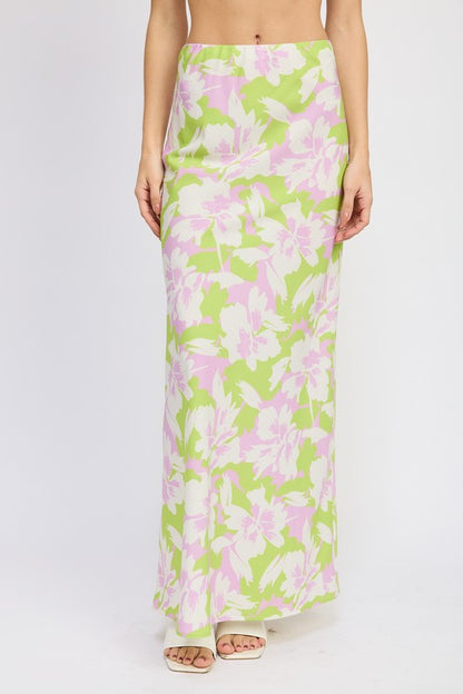 Lucia Floral Bias Maxi Skirt