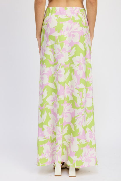 Lucia Floral Bias Maxi Skirt