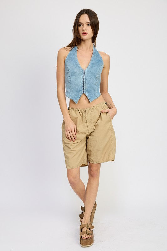 Parker Contrasted Bermuda Knee-Length Shorts