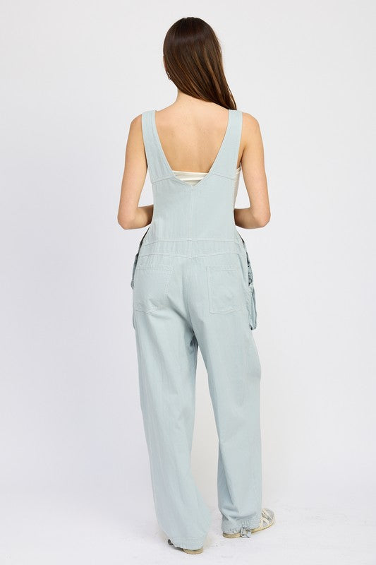 Davie Oversized Cargo Overall Jumpsuit