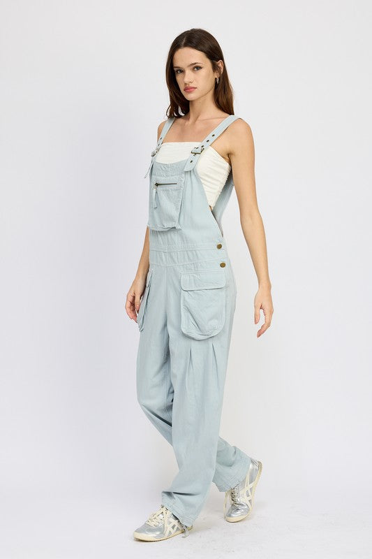 Davie Oversized Cargo Overall Jumpsuit