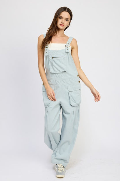 Davie Oversized Cargo Overall Jumpsuit