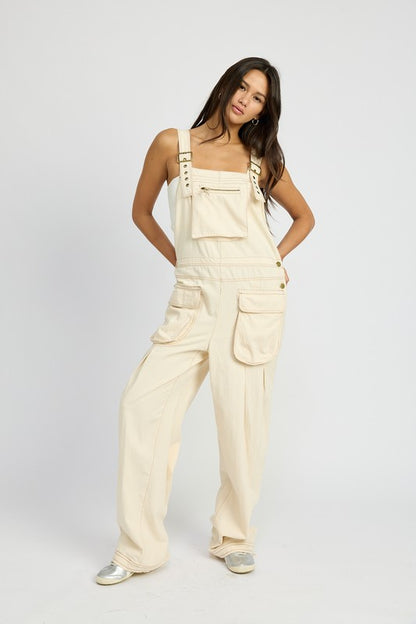 Davie Oversized Cargo Overall Jumpsuit