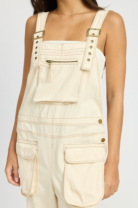 Davie Oversized Cargo Overall Jumpsuit