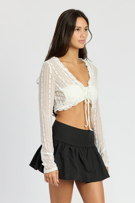 Beach Days Ruffle Lace Cardigan