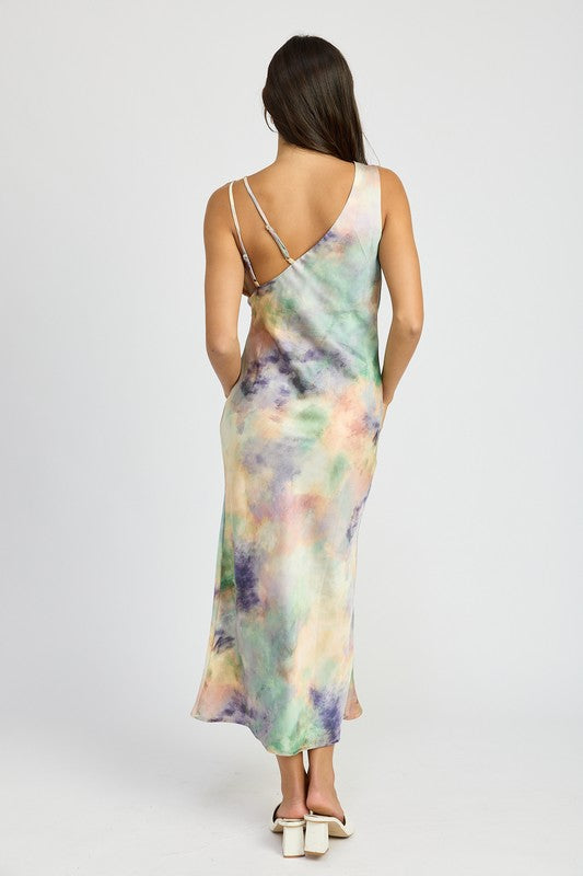 Kiana Cowl Neck Bias Maxi Dress