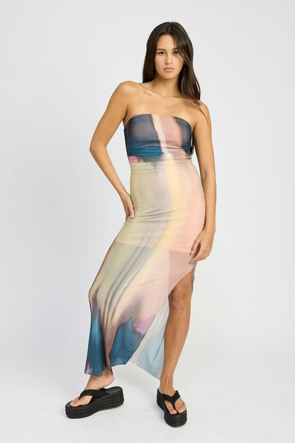 Stella Shirred Tube Maxi Dress