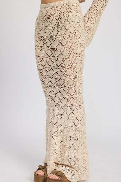 Sierra Mermaid Crochet Maxi Skirt