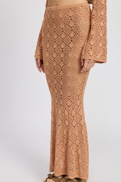 Sierra Mermaid Crochet Maxi Skirt