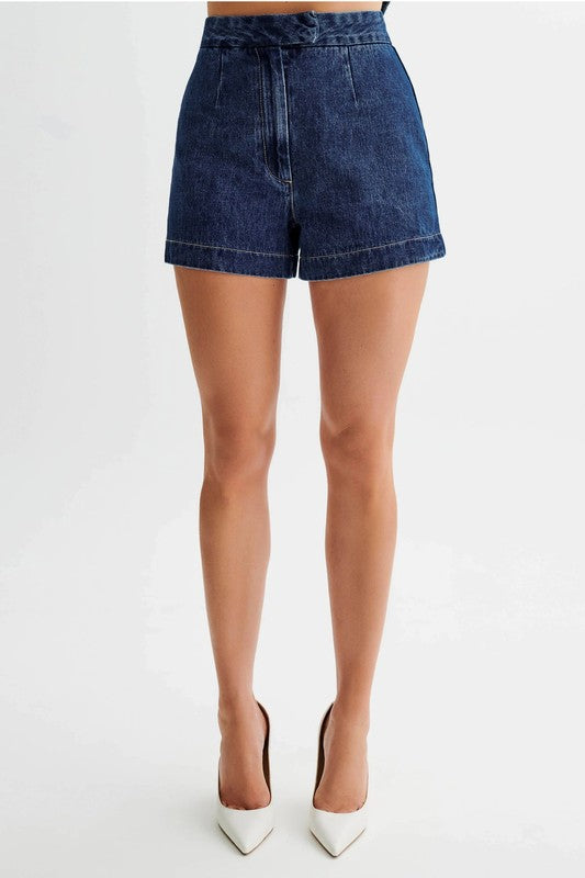 Whitney Denim Vest and Shorts Set