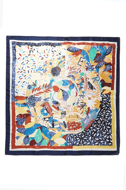 Annelise Printed Silky Square Scarf