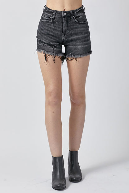 RISEN Raw Hem Denim Shorts