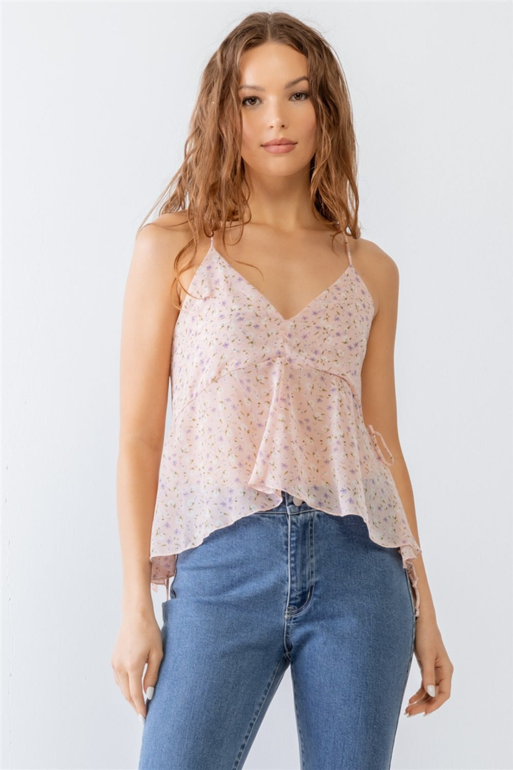 Sedona Floral Open Back Flare Tank