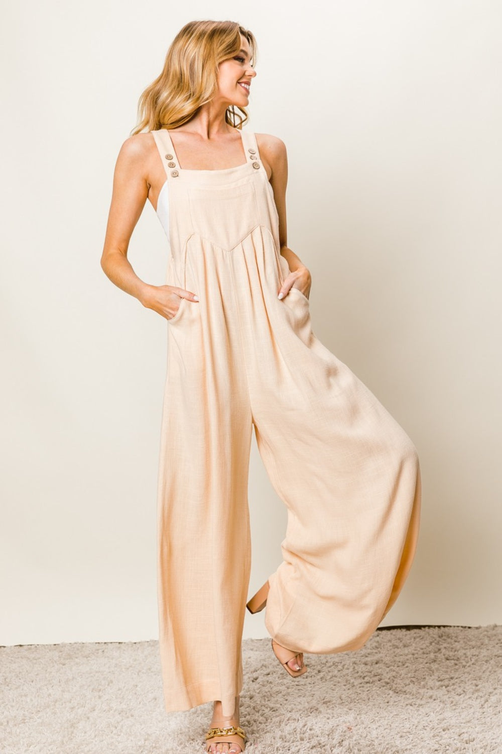 Sarah Texture Wide Leg Jumpsuit