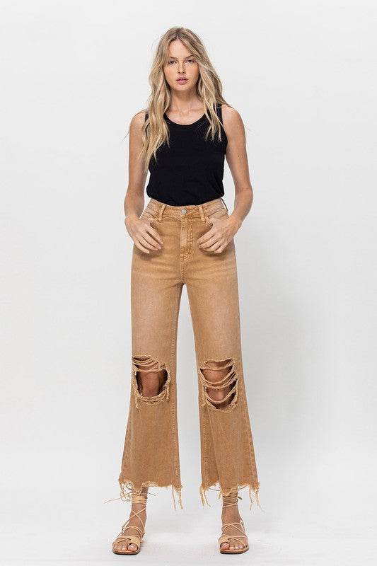 VERVET 90's Vintage Crop Flare Jeans