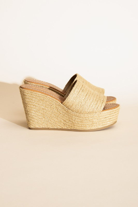 Woven Wedge Platform Heels