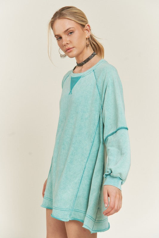 Colorwash Oversized Tunic Sweatshirt