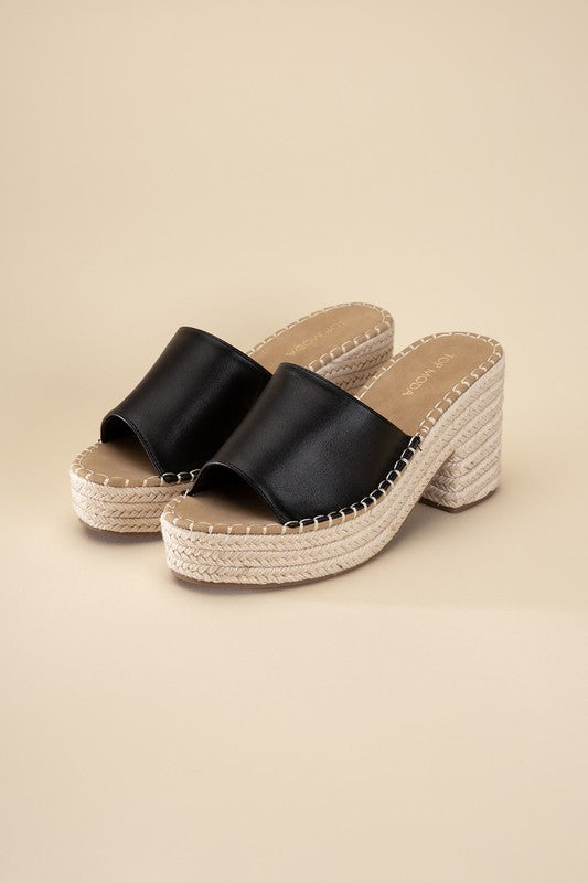 Espadrille Mule Heels