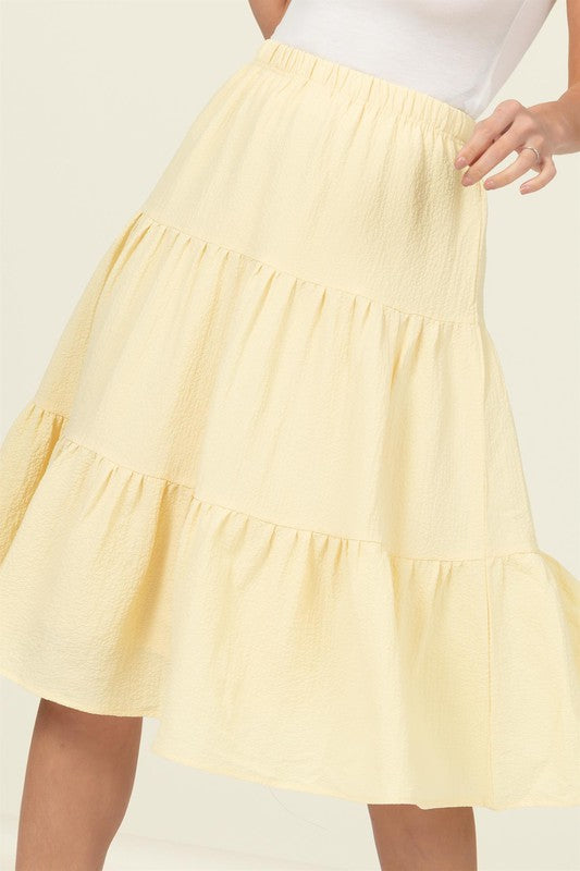 Beautiful Day Tiered Midi Skirt