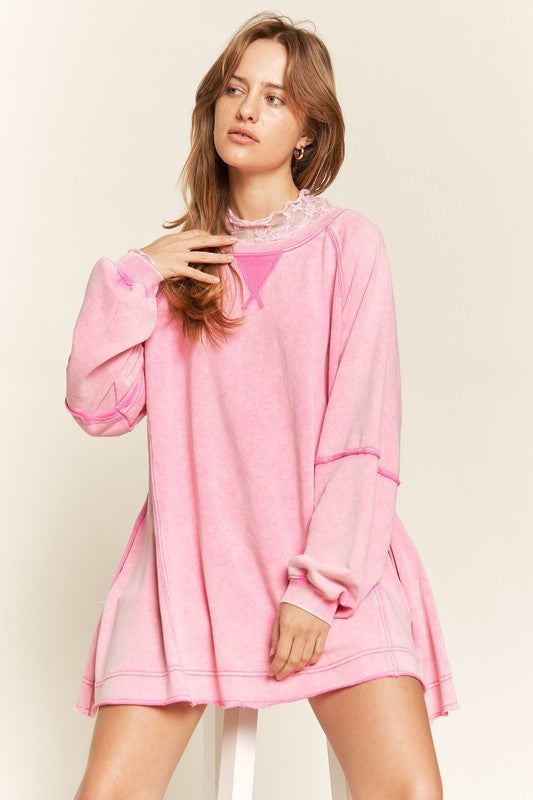 Colorwash Oversized Tunic Sweatshirt