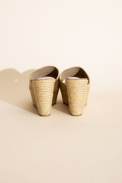 Woven Wedge Platform Heels