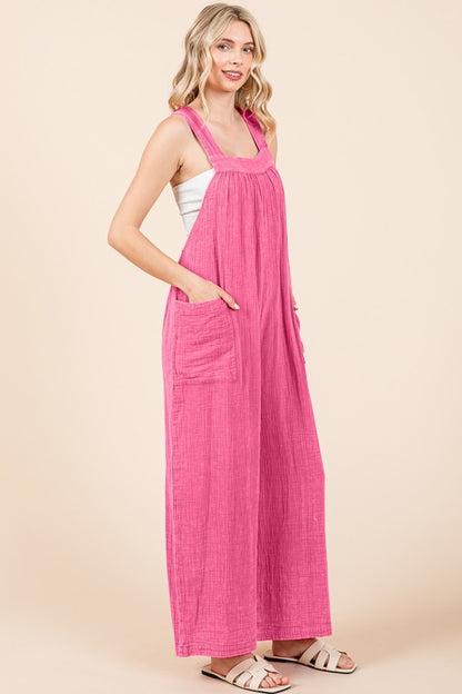 Pluto Wide Leg Overall Jumpsuit