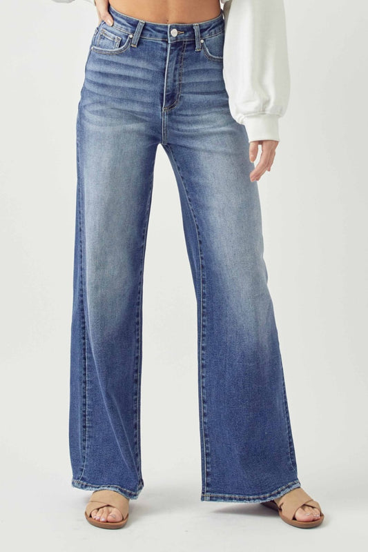 RISEN High Rise Wide Leg Jeans