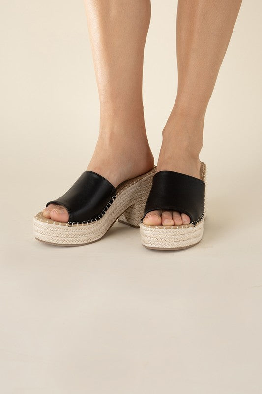 Espadrille Mule Heels