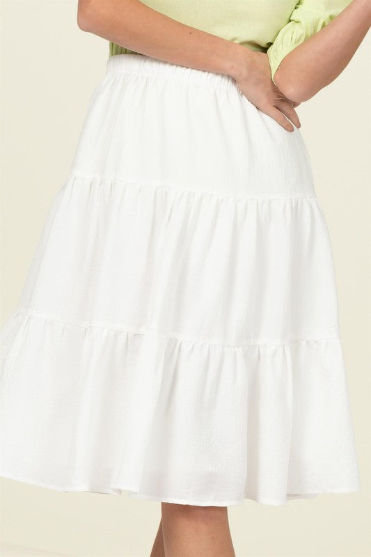 Beautiful Day Tiered Midi Skirt