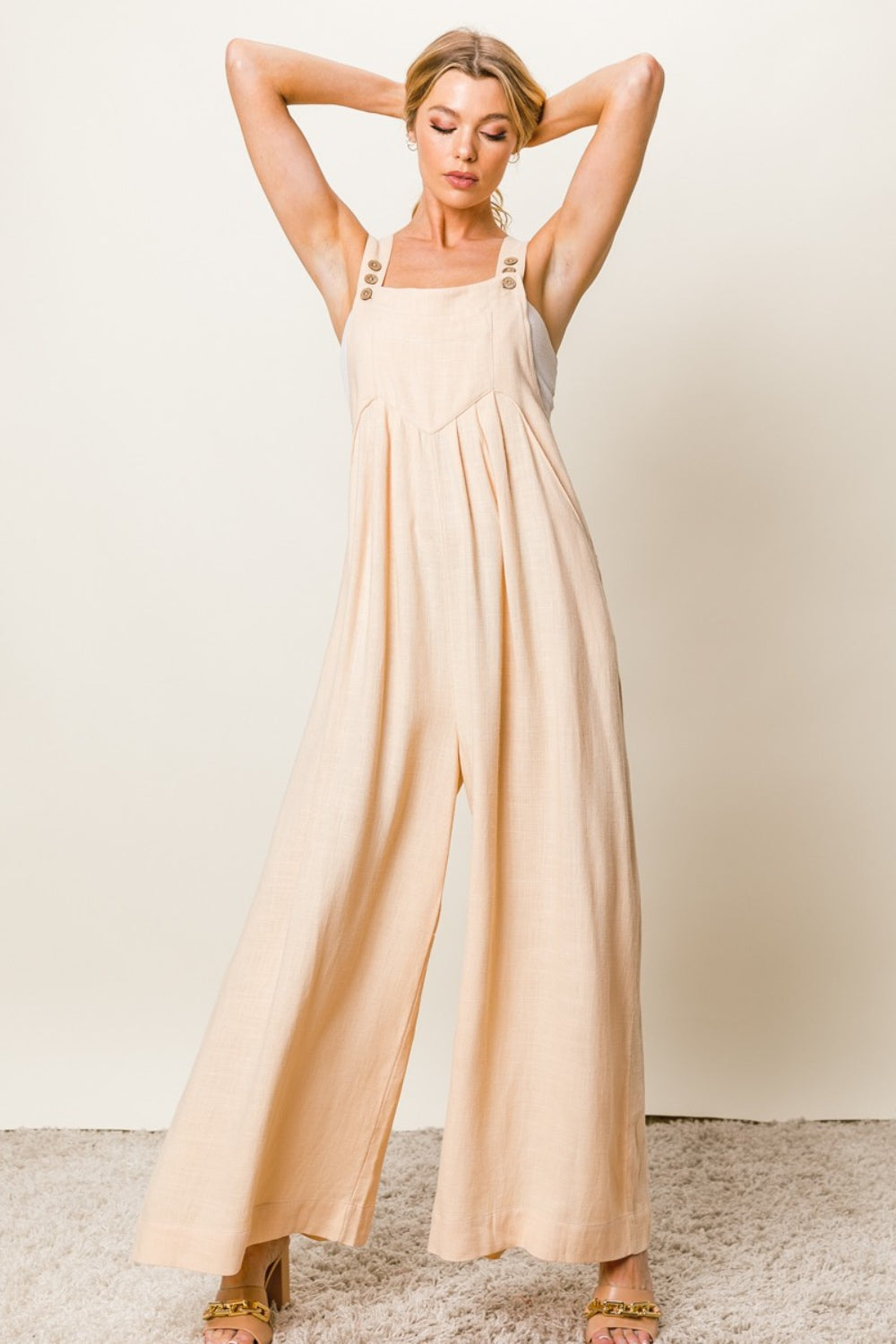 Sarah Texture Wide Leg Jumpsuit