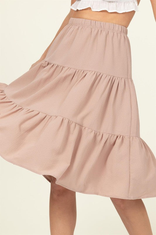 Beautiful Day Tiered Midi Skirt