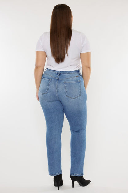 Kancan High Waist Stretch Straight Leg Jeans