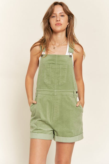 Elara Corduroy Overall Romper