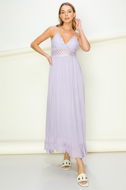 In Love Lace Bustier Maxi Dress