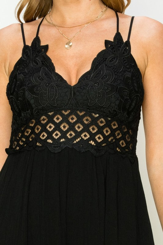 In Love Lace Bustier Maxi Dress