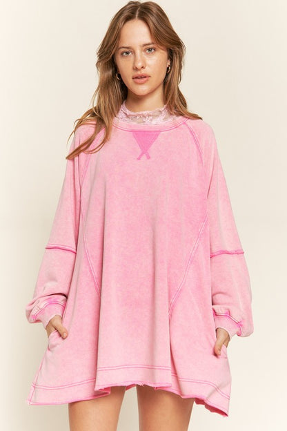 Colorwash Oversized Tunic Sweatshirt