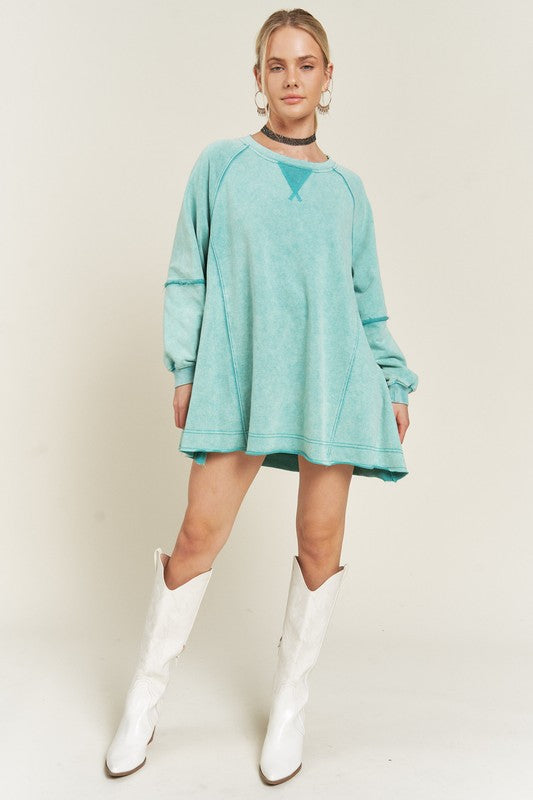 Colorwash Oversized Tunic Sweatshirt