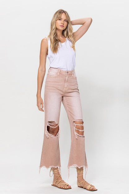 VERVET 90's Vintage Crop Flare Jeans