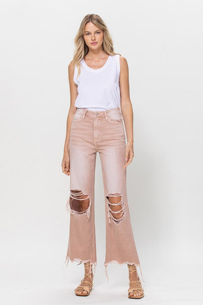 VERVET 90's Vintage Crop Flare Jeans