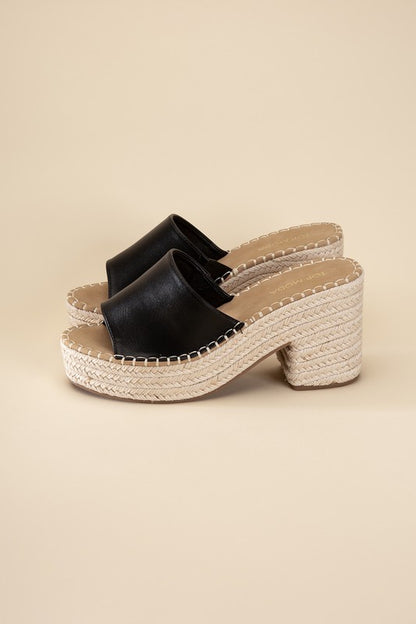 Espadrille Mule Heels