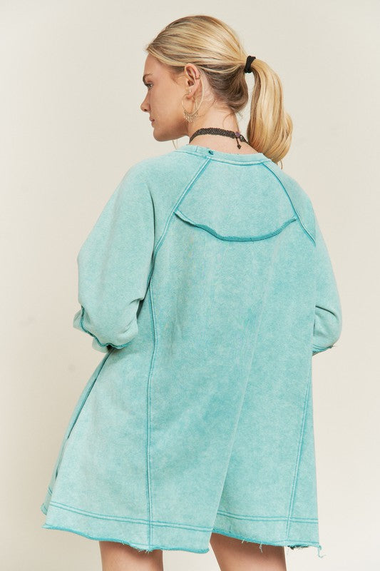 Colorwash Oversized Tunic Sweatshirt