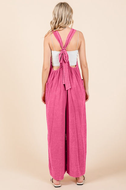 Pluto Wide Leg Overall Jumpsuit